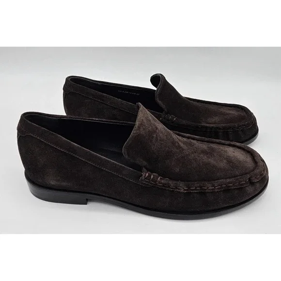 Vince Men Miles Suede Moccasin-style Loafer Slip on Shoes‎ Cocoa Brown Size 8M