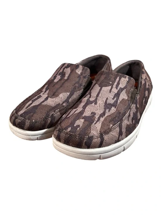 Huk Men's Brewster Mossy Oak Camo Slip On Deck Shoes Size 8