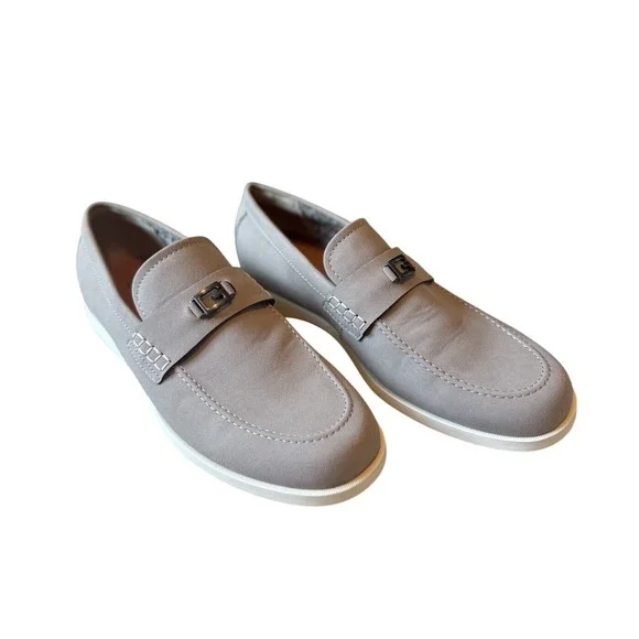 New Guess Tareco Slip On‎ Dressy Workwear Formal Loafers Grey Men's Size 11.5