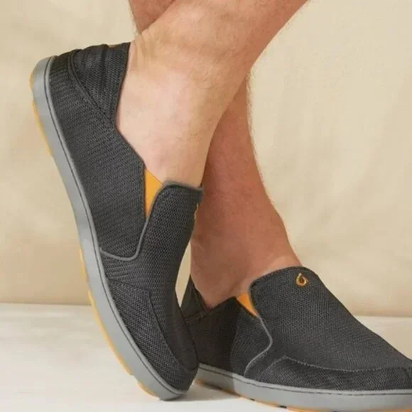 Olukai‎ NOHEA Mesh Slip On Shoes 11 Gray Loafers Convertible