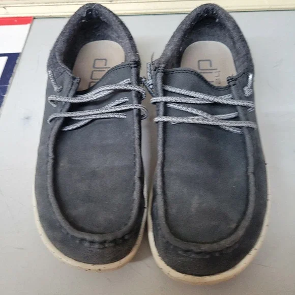 Hey‎ Dude Wally Shade Mens Grey Charcoal Slip On Loafers Size 8 121883246