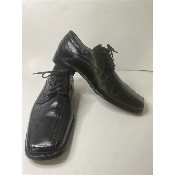 STACY ADAMS LEATHER DRESS SHOE GALLAGHER SZ 11M (23274-01)‎ BLACK VERY GOOD