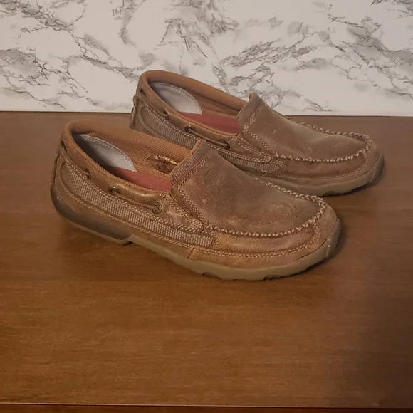 Twisted X‎ Tan Suede Loafers