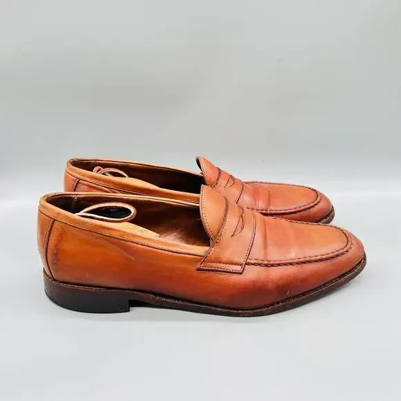 Allen Edmonds Shoes Mens 12 Brown Leather Penny Loafers Slip On Dress Classic