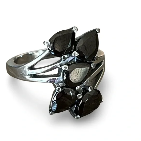 Stainless Steel Shungite Arine Ring Size 8