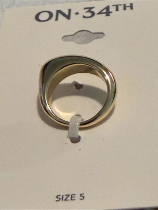 ON·34TH Gold-Tone Women’s Fashion Ring - Size 5