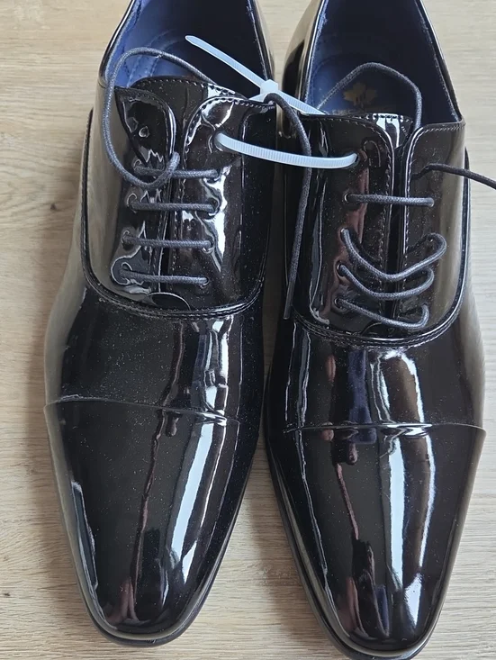 Men's Black Patent Dress Shoes