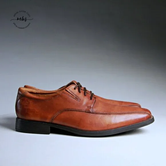 Clarks Tilden Walk Leather Oxford Brown Tan‎ Men 12