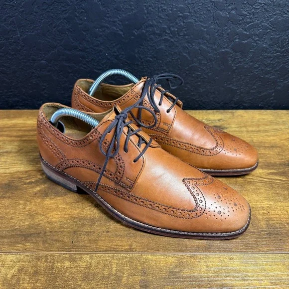 Cole Haan Air Madison C09303 Tan Leather Wingtip Oxford Mens 8 M