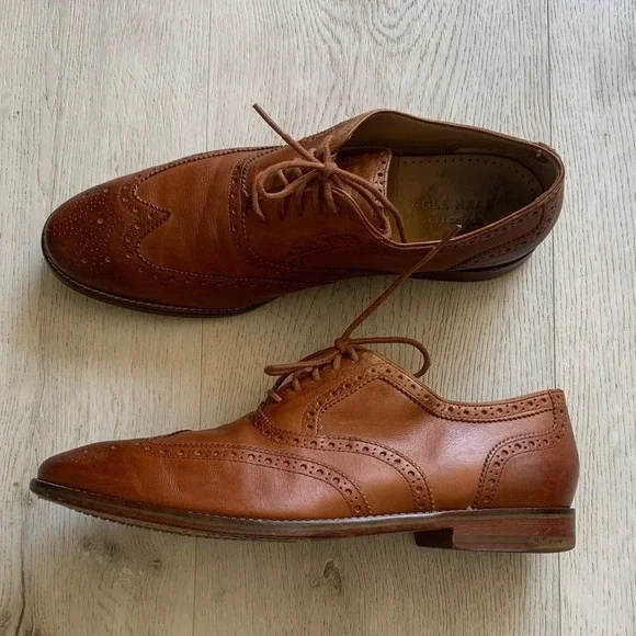 Cole Haan Leather Mens Shiny‎ Oxfords