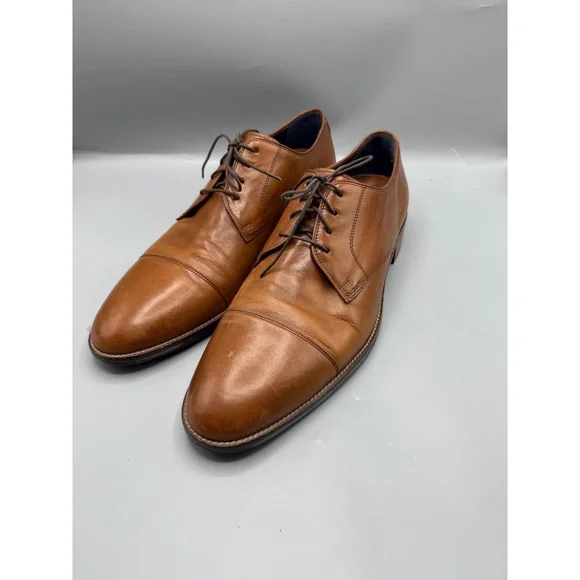 Cole Haan Men's Oxfords 13M Brown‎ Classic Cap-Toe Lace-Up Professional Dapper