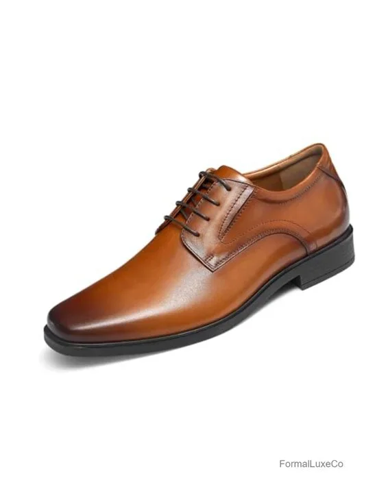 Men's Oxfords Faux Leather Wingtip Brogue Lace-Up Dress Shoes