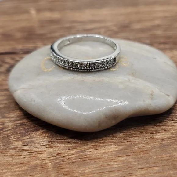 Size 7 bridal cz sterling silver‎ R331 ring