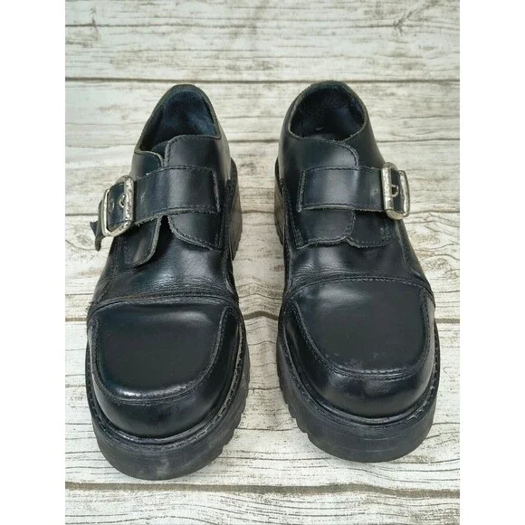 Vintage Stone Ridge X Newridge Platform Buckle Shoes Size 43