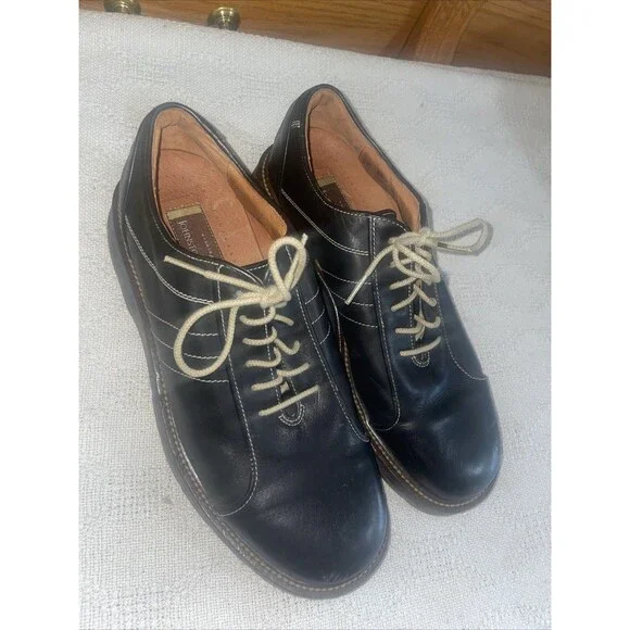 Johnston & Murphy Italy Men’s Casual Shoes Size 11 M Black Leather Going Out