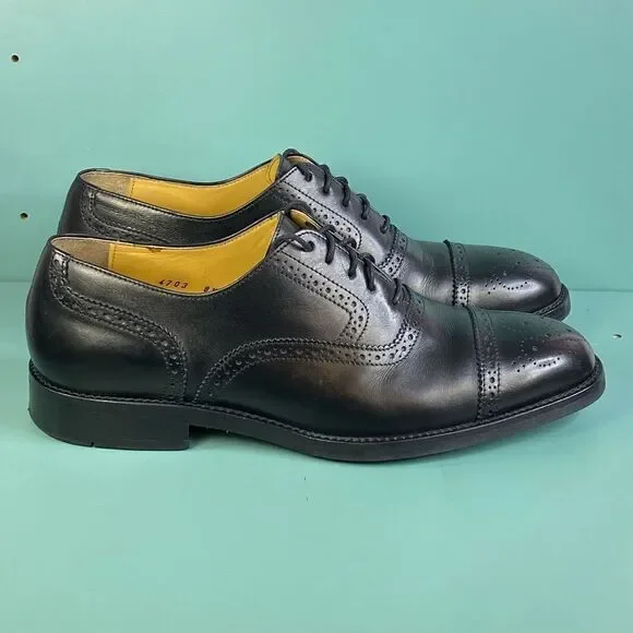 Daniel Cremieux Black Leather Oxford men dress shoes  size 8.5
