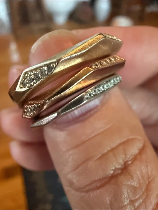 Kendra Scott Gold Stackable Rings Set Size 8