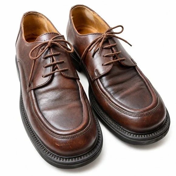 SKECHERS Collection Lace-Up Oxford Shoe Mens Sz 10M Brown Leather 90s Y2K Grunge