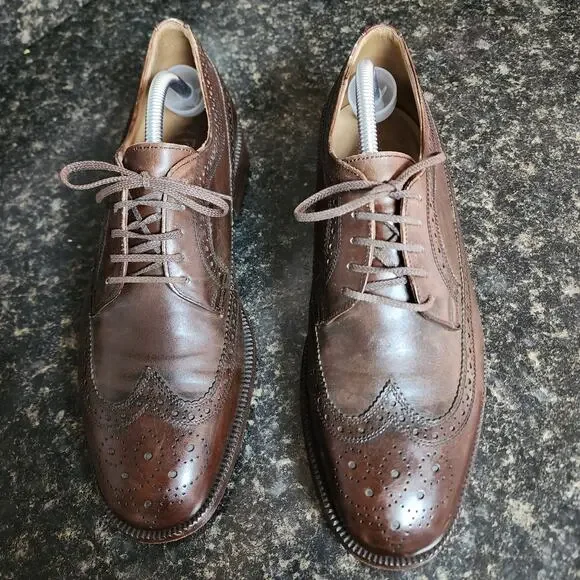 Jean Thiot Men's Oxford Shoes Tips Floral design size 9