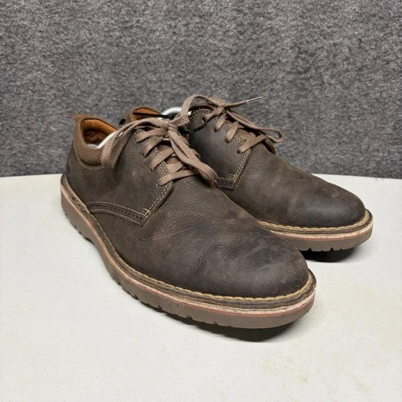Clarks‎ Collection Mens Brown Leather Oxford Casual Shoes Size 10.5 M
