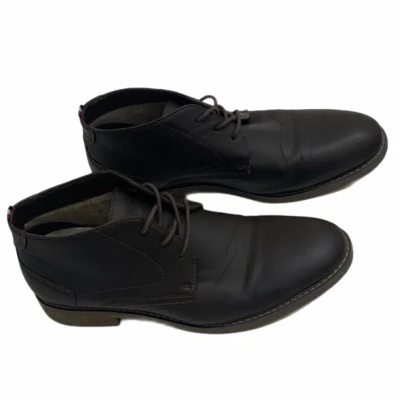 Izod Inwood Men's Dark Brown Faux Leather Oxfords Chucca Derby Size 11
