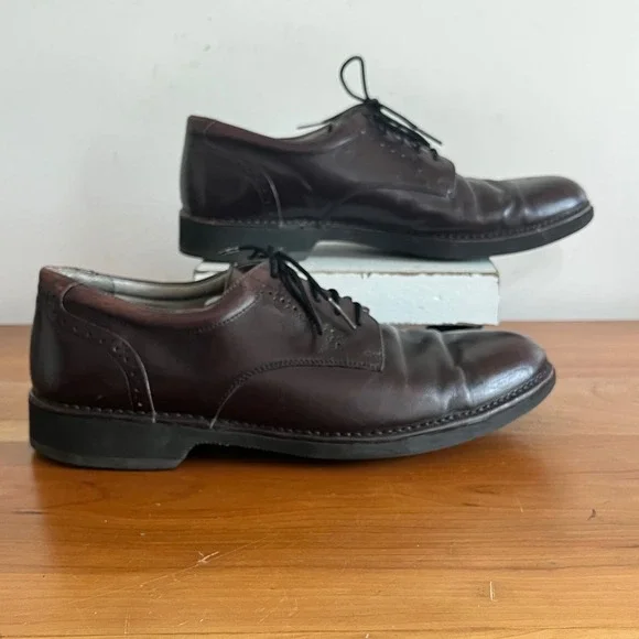 Rockport DressSports Mens 9M‎ Burgundy Leather Oxford Derby Shoes Vibram M2317