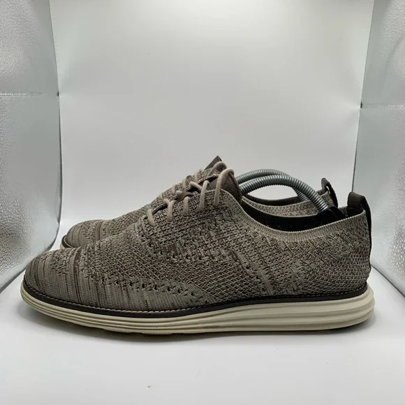 Cole Haan Grand Os Mens Gray Knit Lace Up‎ Shoes Size 10M C29903