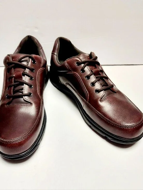Rockport Ridgefield Eureka Casual Shoes Mens Size 12 Oxford Brown Leather K17201