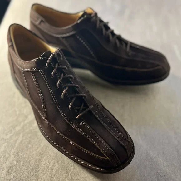 Johnston & Murphy SZ9 Brown Suede Leather Oxford Shoe Retro Office Sturdy Staple