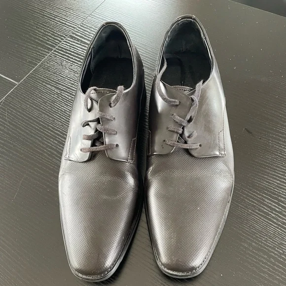 Calvin Klein Mens Ripley Brown Leather Lace Up Oxford Dress Shoes Size US 11