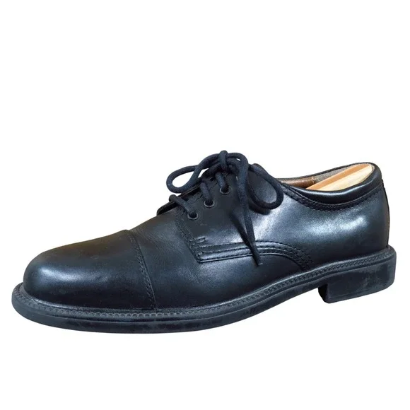 Dockers Gordon Men's‎ Size 9.5 Black Leather Cap Toe Oxford Dress Classic
