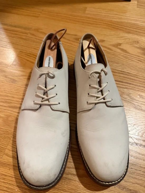 Johnston & Murphy Brennan Plain White Bucks-10.5
