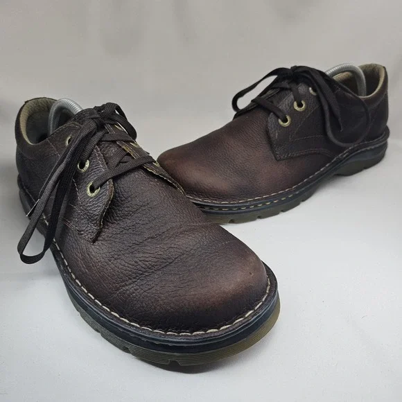 Dr. Martens Ordell Oxford Brown Pebble Leather Mens Size 10 AW004 Shoes Lace Up