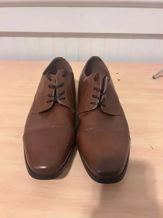 Call It Spring Cognac Cap Toe Derby Dress Shoes