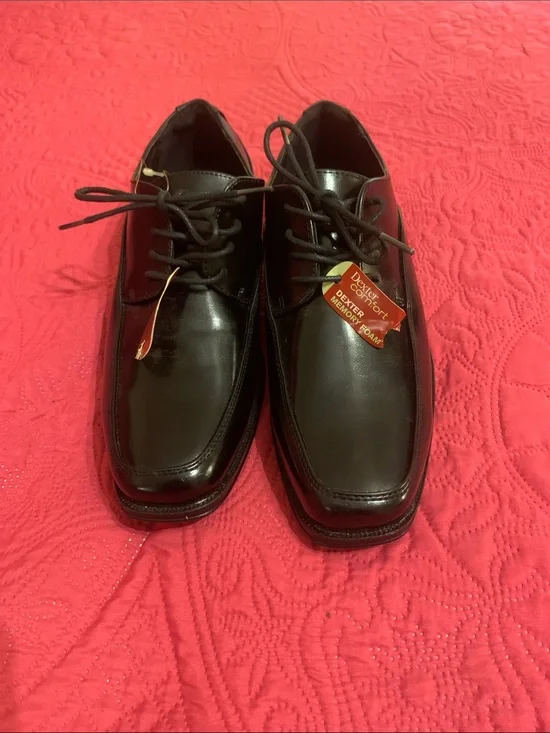 dexflex comfort Men’s Black Lace-Up Formal Oxfords