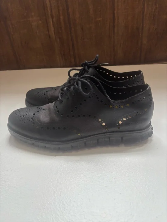 Cole Haan Mens Zerogrand Black Wing Tips No Stitch Size 8 W