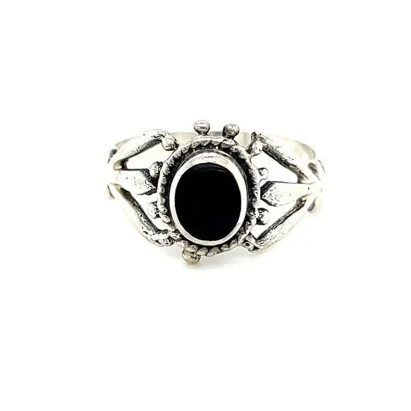 Silver 925 Black‎ Onyx Eye Ring