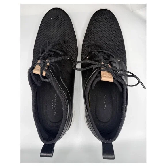 Cole Haan Men 10.5 Black Grand Motion Knit Leather Oxford‎ Grand OS Tennis Shoes