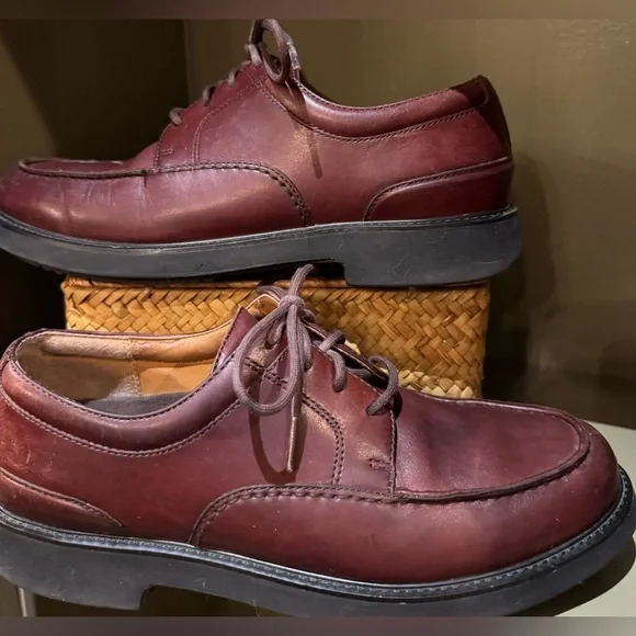 Rockport Leather Oxford Comfort Shoes Brown Lace Up Men’s 9M