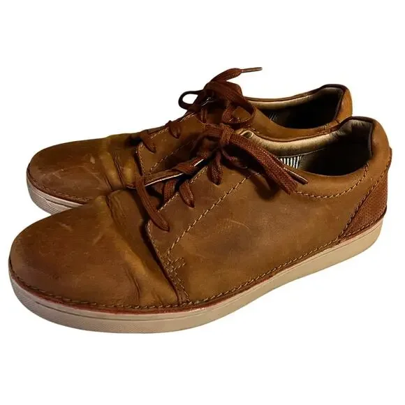 Clarks Collection Men’s 11M Brown‎ Leather Lace Up Casual Shoes Comfort Wear