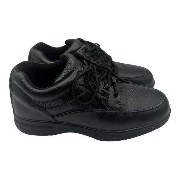 Drew Traveler Shoes Mens Sz 10.5 M Black Pebbled‎ Leather Walking Orthopedic