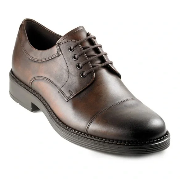ECCO - NEWCASTLE CAP TOE LEATHER COCOA SHOES SIZE‎ 9