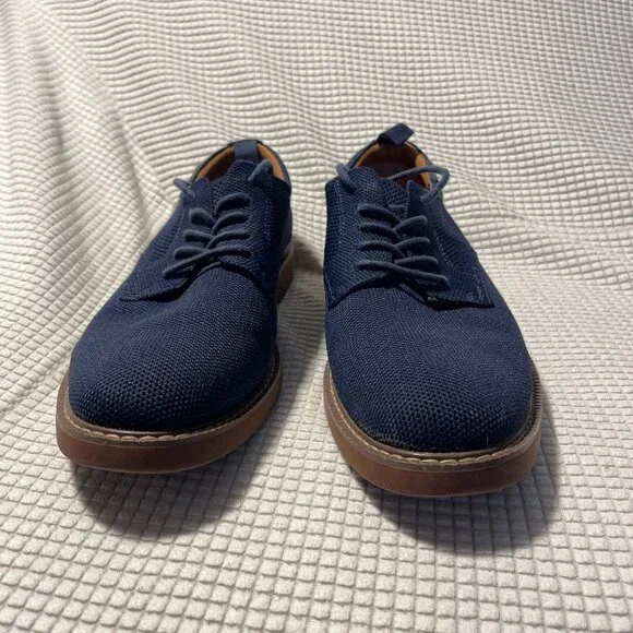 G.H.‎ Bass Bucs Originals Shoes Mens 10M Navy Blue Knit Textile Oxfords BAX2B921
