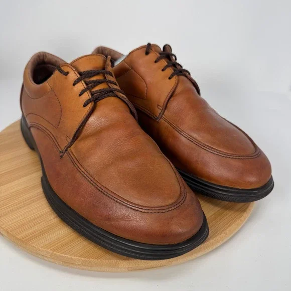 Allen Edmonds‎ Passenger Tan Leather Moc Toe Derby Shoes Mens 12 D 3962