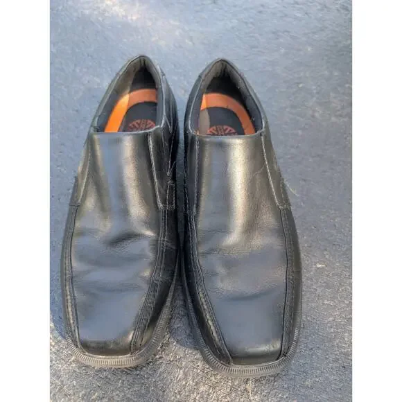 Dunham Men's Dillon Slip On Black Loafer‎ Leather Dress Shoes Sz Size 9 DABO1