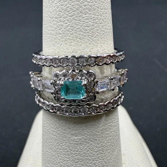 Bomb Party Live Your Dreams Size 6 Ring Lab‎ Paraiba Tourmaline RBP6392