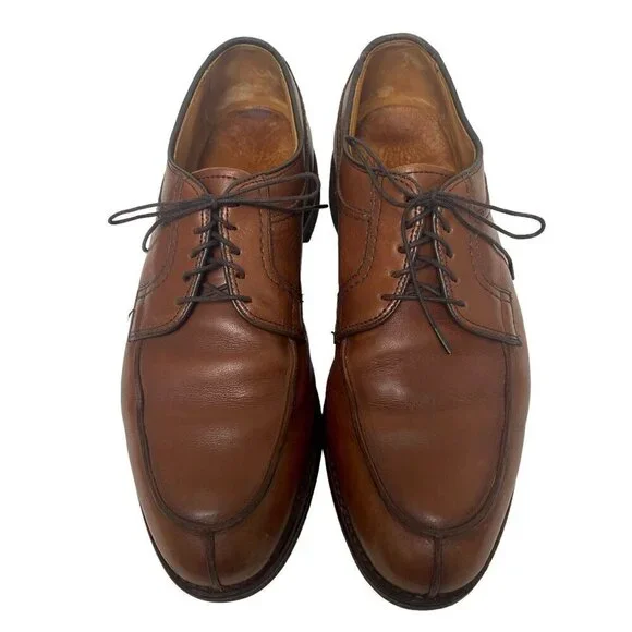 ALLEN EDMONDS Mens Dress Shoes Size 8.5  Brown Leather Stockbridge Oxfords