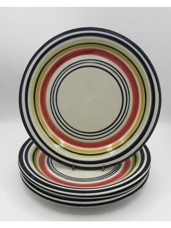 Multi Stripe by Pier 1 Dinner Plates Set of 5 Pattern Code: PERMUS Lot A