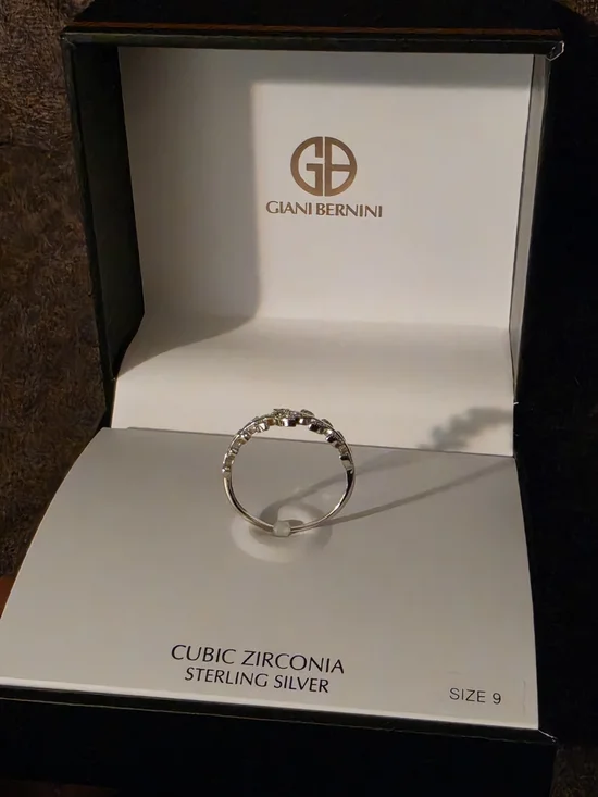 Giani Bernini Sterling Silver Cubic Zirconia Ring Sz 9
