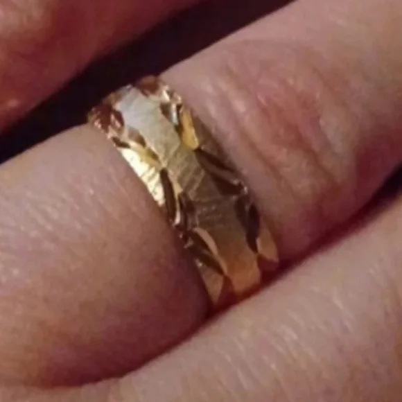 New yellow tone wedding band